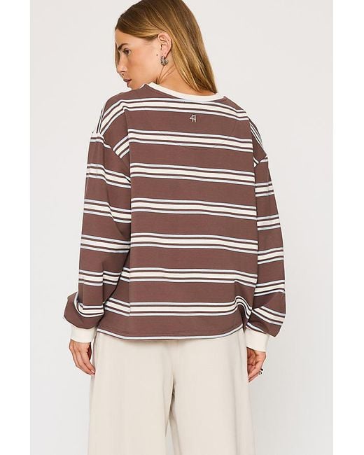 4th & Reckless Natural Shayla Stripe Top