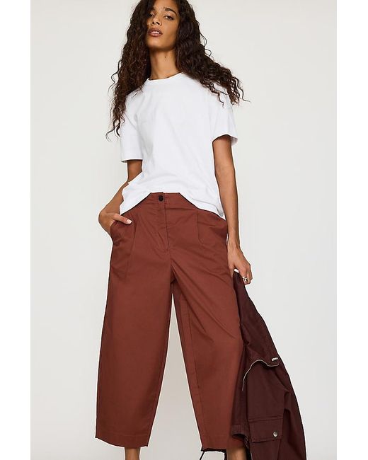 SELECTED Red Carmen Barrel Trousers
