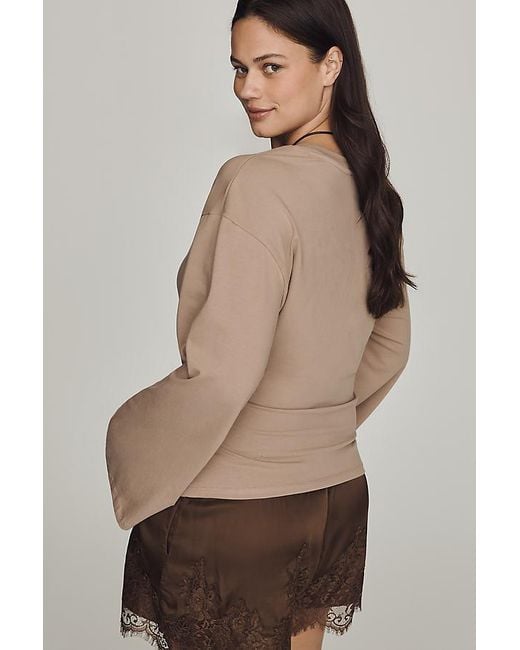 Maeve Natural Waisted Long-Sleeve Top