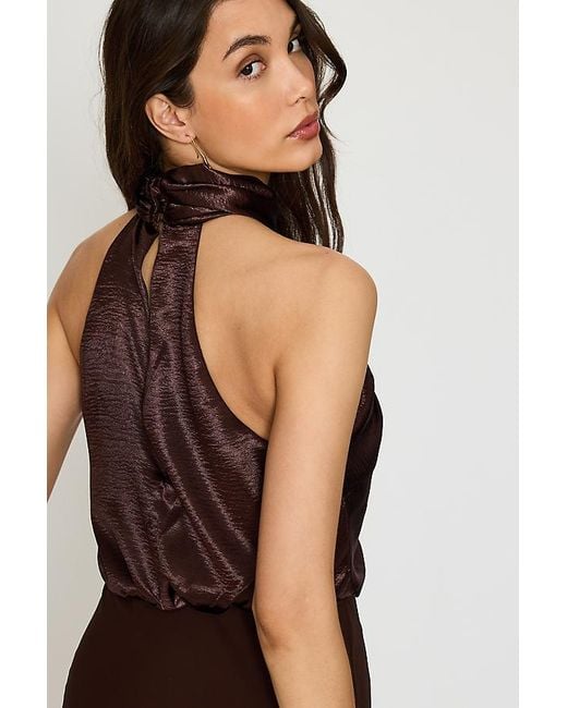 Conditions Apply Brown Tie-Dye Midi Dress
