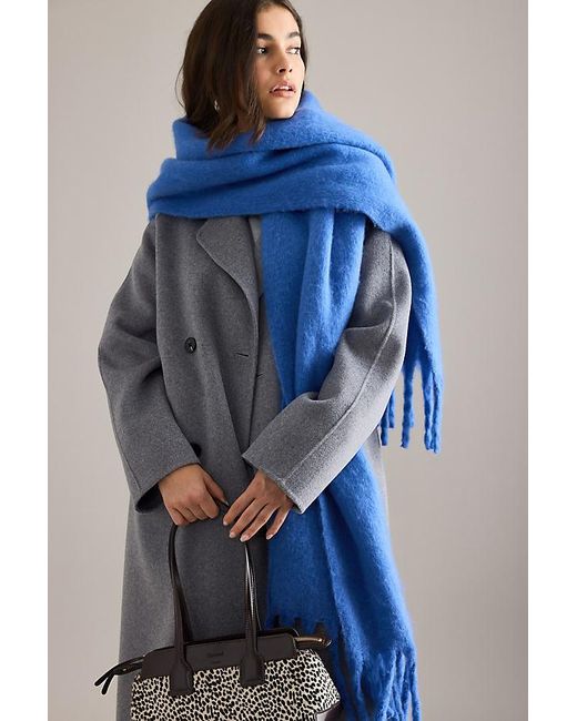 By Anthropologie Blue Plain Scarf