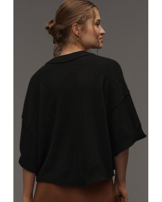 By Anthropologie Gray The Goldie Crew-Neck Cashmere Jumper