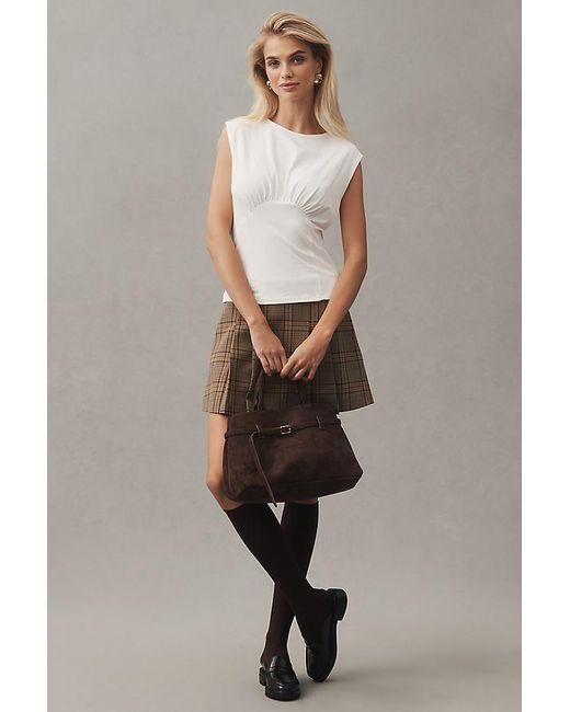 Maeve White Shirred Corset Top