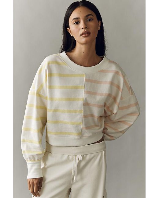 Daily Practice Orange Cotton Stripe Long-Sleeve Top