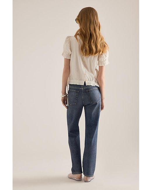 Rag & Bone Blue Miramar Ponte Harlow Mid-Rise Straight Jeans