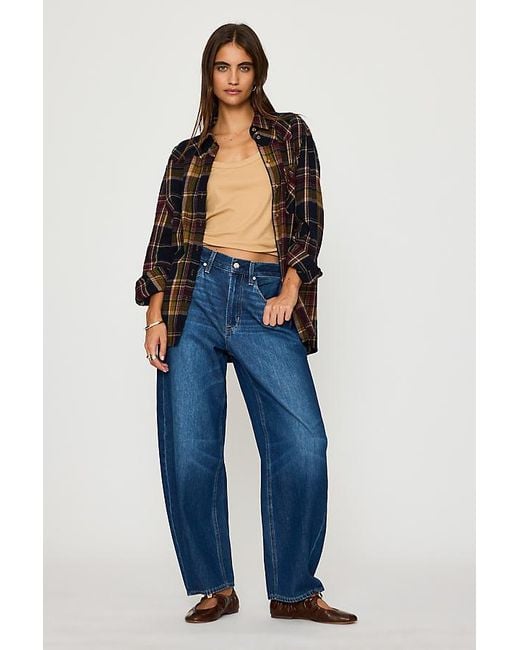 Pistola Blue Sacha High-Rise Barrel-Leg Jeans