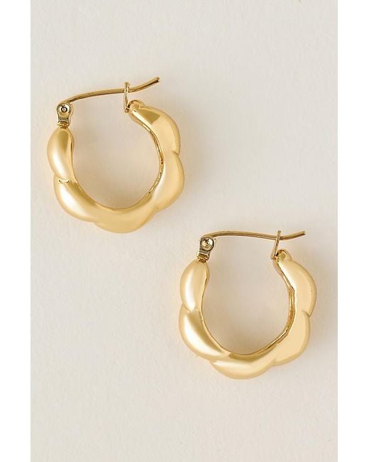 By Anthropologie Metallic Water-Resistant Twisted Hoop Earrings