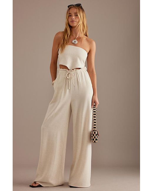 4th & Reckless Natural Tulum Wide-leg Trousers