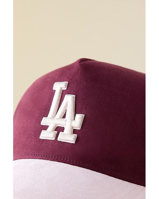 '47 Purple Faux-Suede La Dodgers Baseball Cap