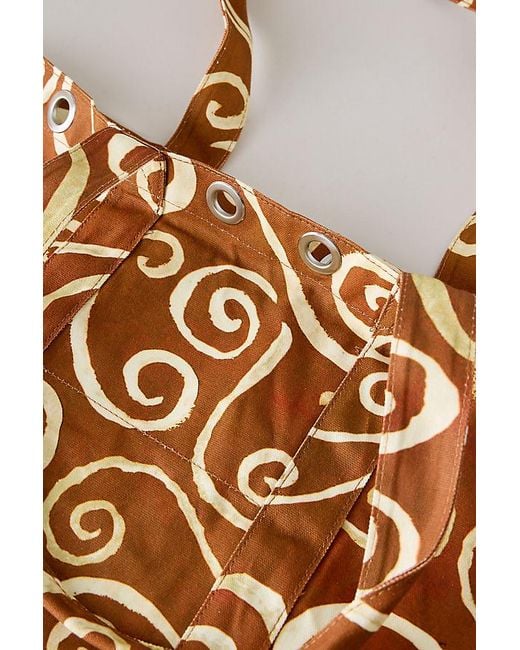 Damson Madder Brown Canvas Eyelet Tote Bag