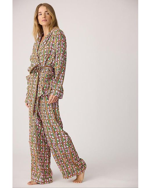 It's 9pm Natural Rizzo Bespa Suit Long Pyjama Set