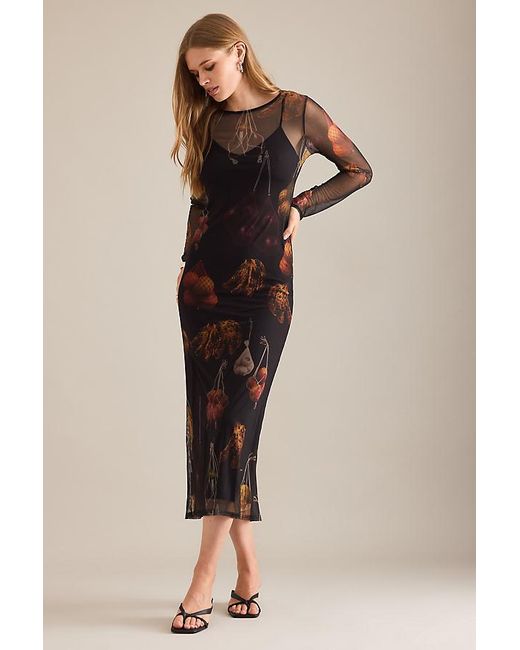 Never Fully Dressed Fruit Mesh Midi Dress in Natural | Lyst UK Never Fully Dressed Fruit Mesh Midi Dress in Natural | Lyst UK