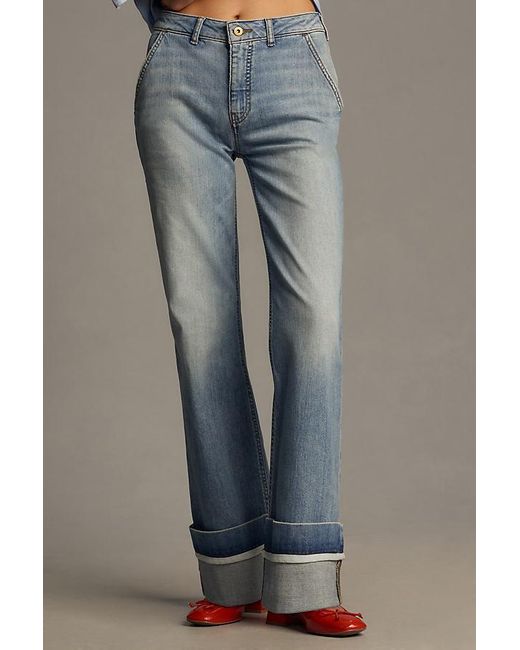 Pilcro Gray Francais Mid-rise Cuff Jeans