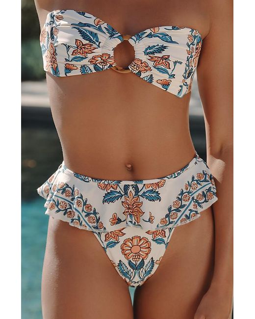 Montce Blue Tamarindo Ruffle Bikini Bottoms