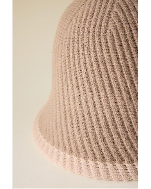 Anthropologie Natural Ribbed Cloch Hat