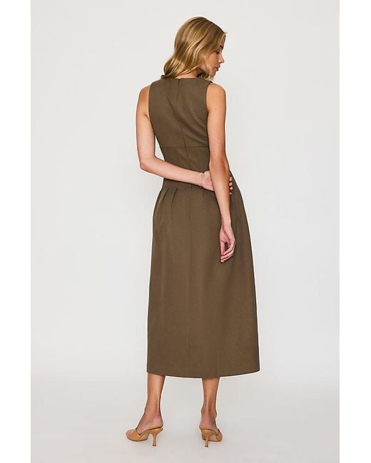 Odd Muse Natural Cinched Midi Dress