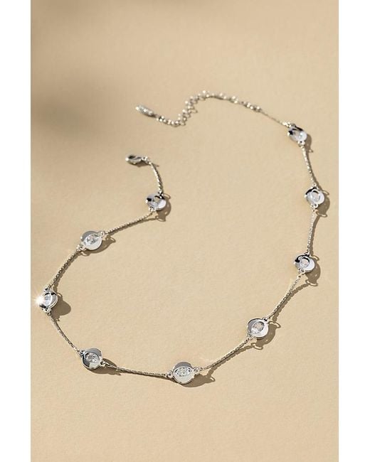 By Anthropologie Natural Delicate Crystal Necklace
