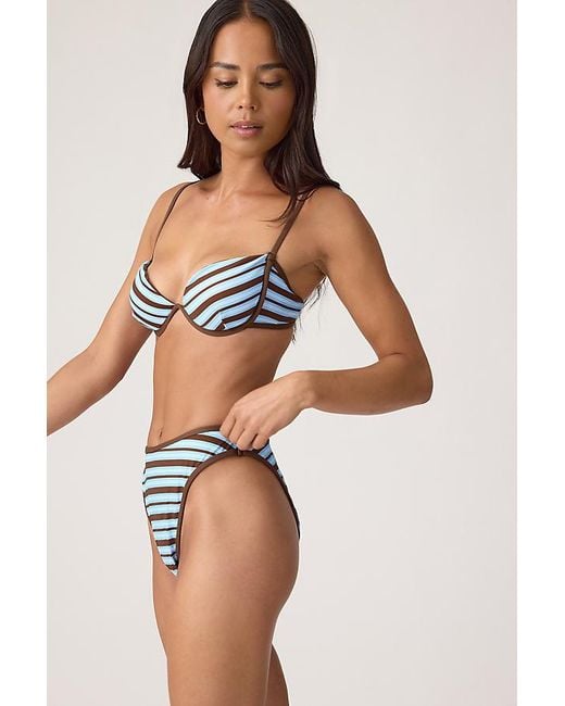 4th & Reckless Blue Marina Bikini Top