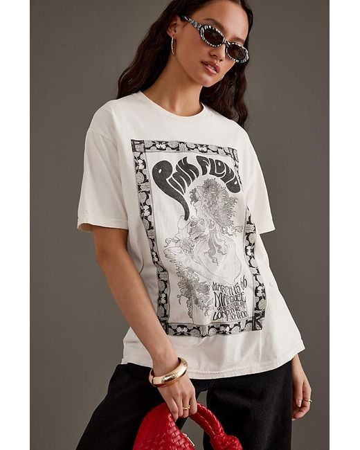 Anthropologie Brown Pink Floyd Graphic Boyfriend T-shirt