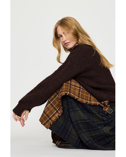 Barbour Brown Tanfield Wool-Blend Jumper