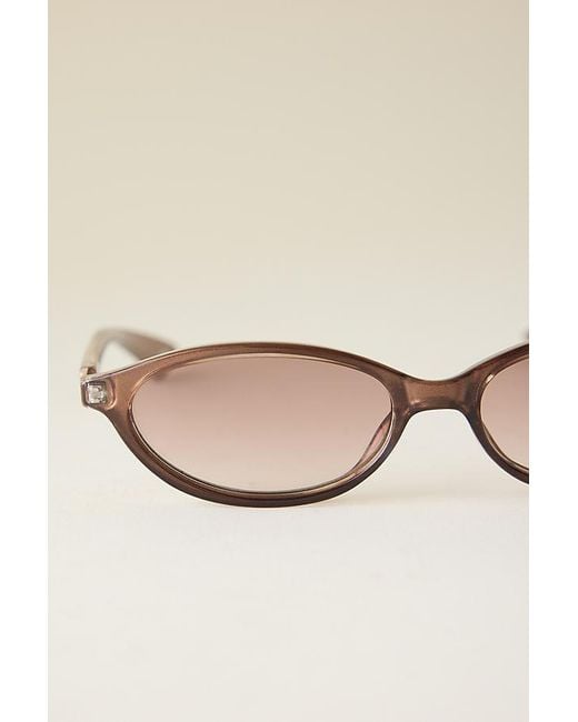 Le Specs Natural Duskfall Oval Sunglasses