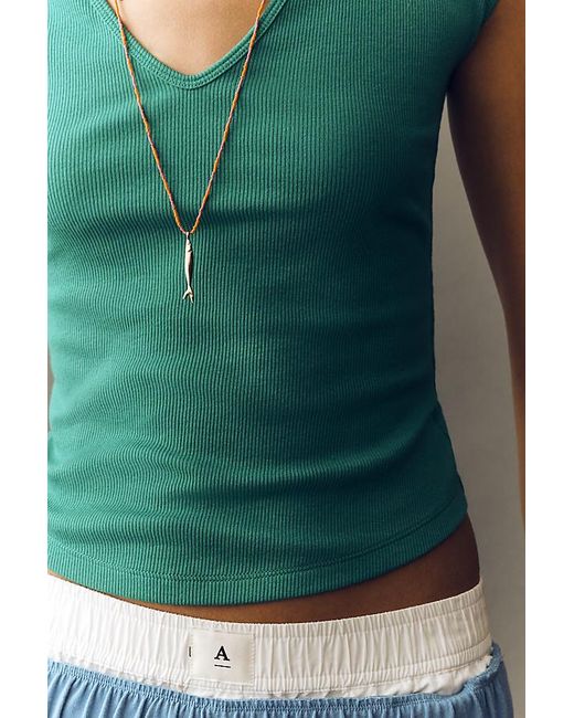 Maeve Green Betty V-Neck Short-Sleeve T-Shirt By