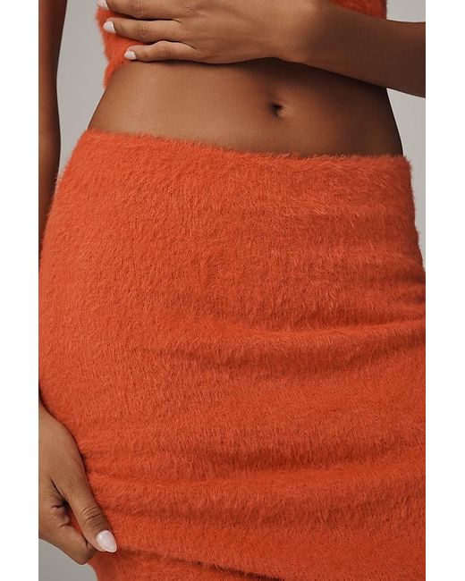 Maeve Knit Column Maxi Skirt in Red Lyst UK