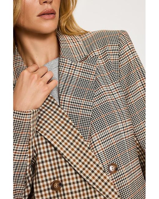 Maeve Gray Multi-Print Blazer