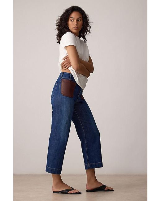 Maeve Gray The Colette Crop High-Rise Jeans By