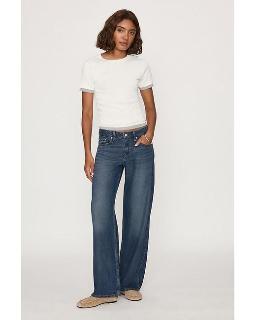 Levi's Blue Low-Rise Loose Jeans
