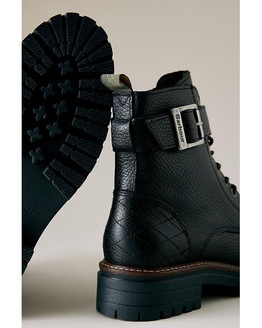Barbour Black Heidi Commando Boots