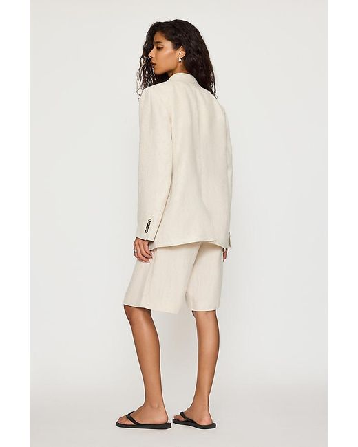 SELECTED Natural Elin Double-Breasted Linen Blazer