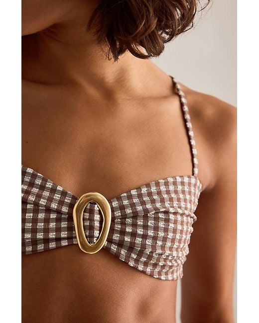 Away That Day Brown Cabo Verde Bikini Top
