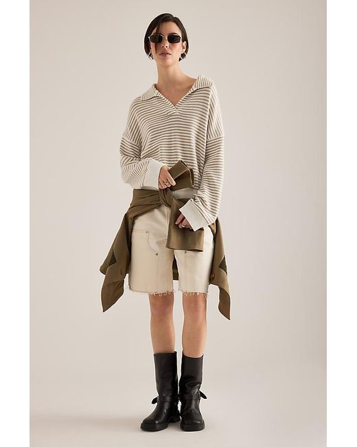 Barbour Natural Aylesby Stripe Collared Jumper