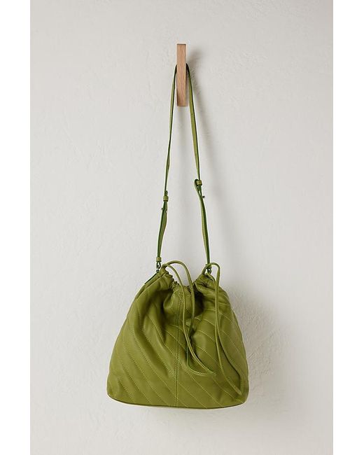 Becksöndergaard Green Gaia Quilted Leather Drawstring Bag