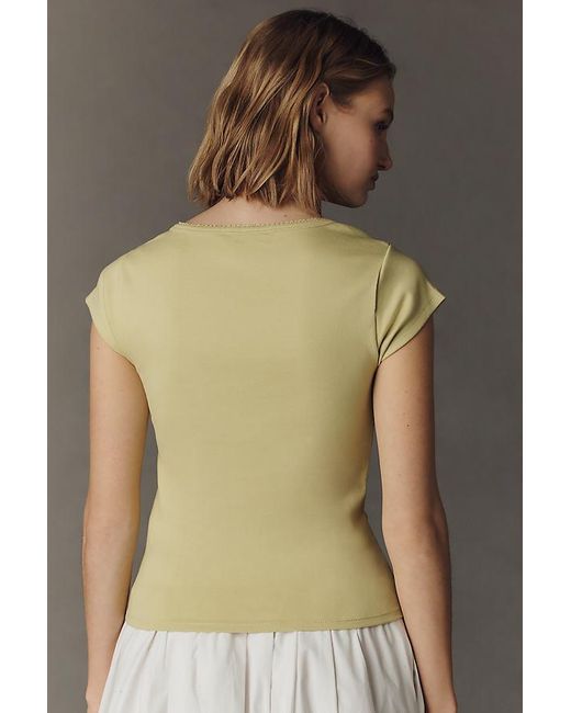 Maeve Green The Provence Cap-Sleeve T-Shirt