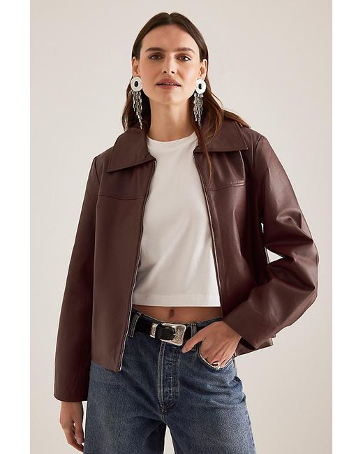 SELECTED Brown Bea Leather Jacket