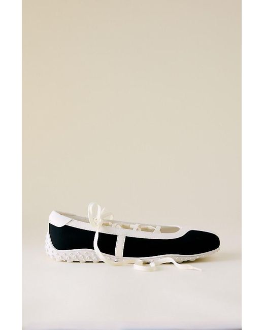 Matisse White Lace-Up Ballet Trainers