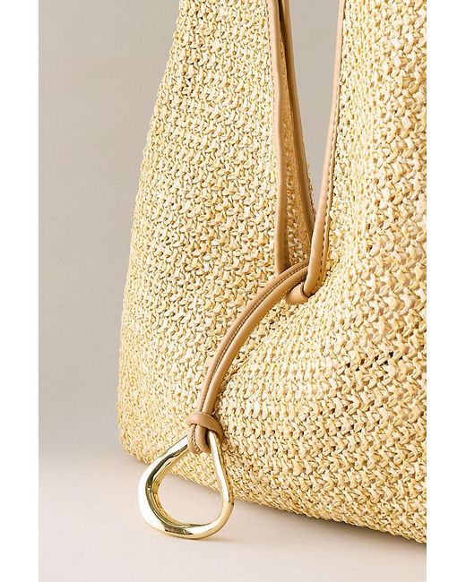 Dolce Vita Natural Missie Raffia Mesh Tote Bag
