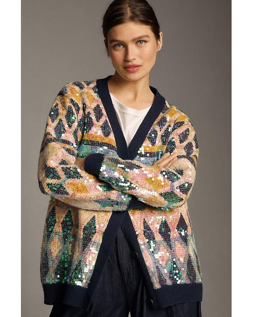 Multi color 2025 sequin cardigan