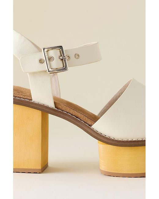 Kelsi Dagger Brooklyn Natural Groove Platform Sandals