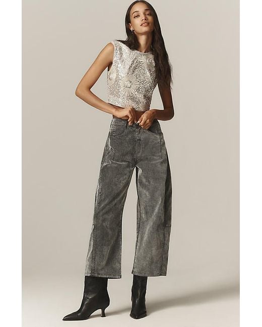 Pilcro Natural The Kenna Mid-Rise Heritage Barrel Jeans By : Velvet Edition