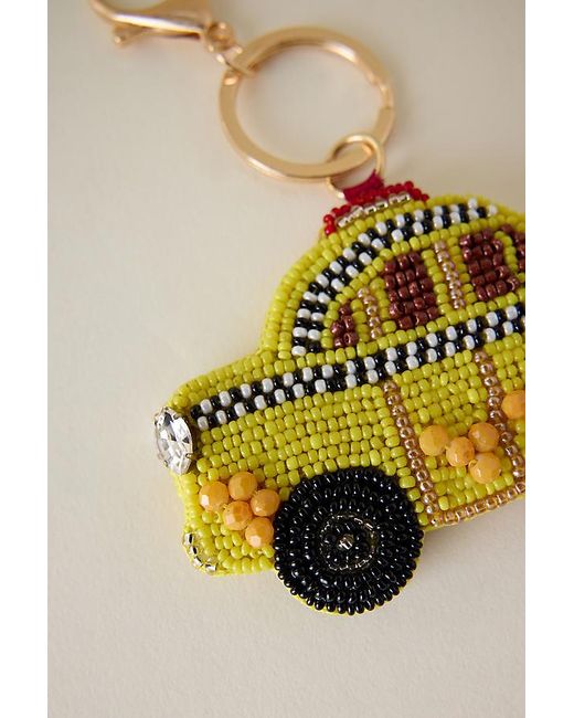 By Anthropologie Red City Collection Beaded Bag Charm