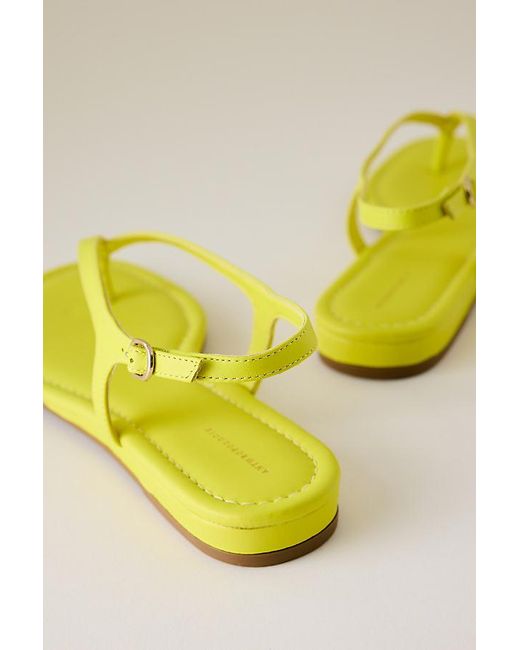 By Anthropologie Yellow Microwedge Thong Sandals