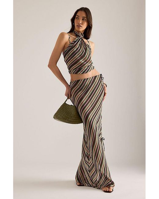 Wild Lovers Multicolor Sahara Stripe Halter Top