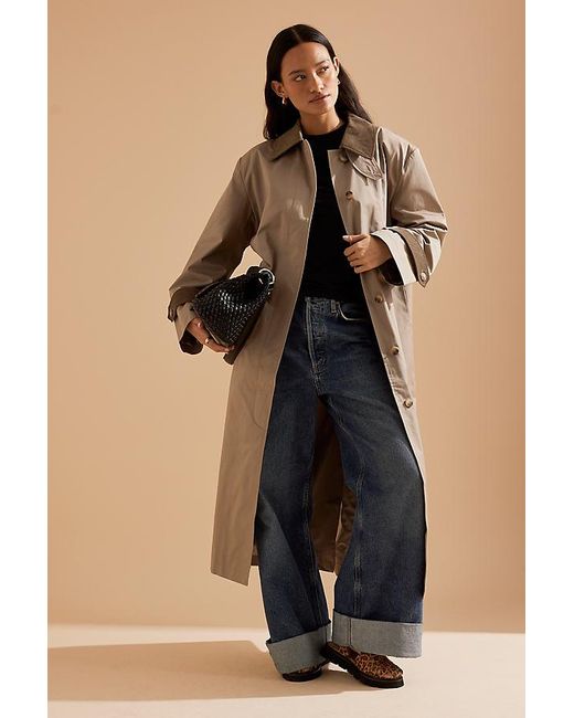 SELECTED Blue Asya Oversized Trench Coat