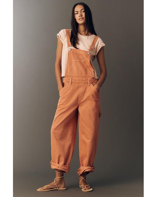 Pilcro Black Kayden Regenerative Cotton Carpenter Barrel Overalls By