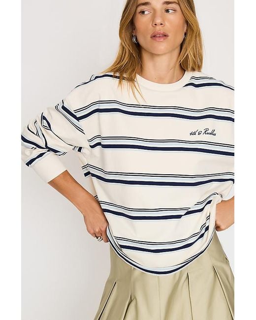 4th & Reckless Natural Shayla Stripe Top