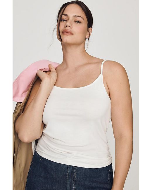 By Anthropologie White Surrey '90S Strappy Scoop Tank Top
