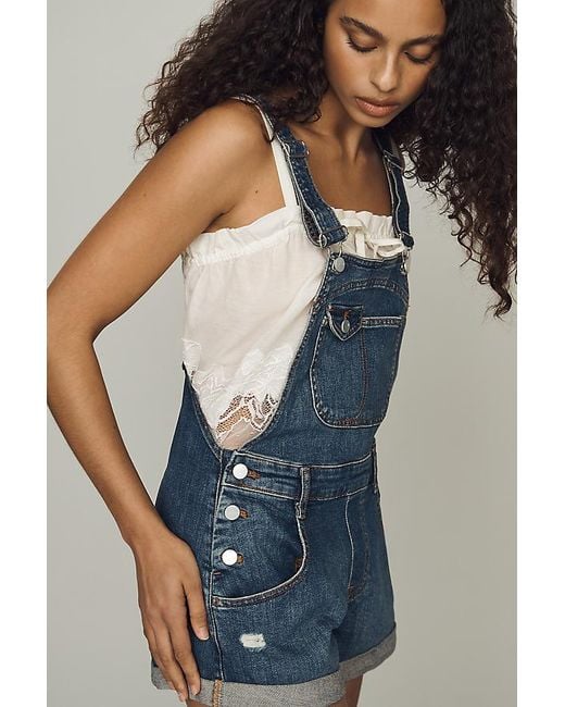 Pilcro Blue Short Overalls